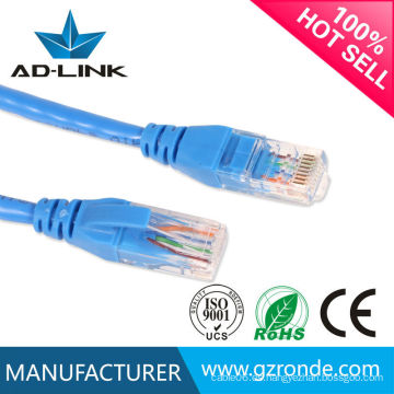 Cable de remiendo UTP Cat5e de alta calidad 1M 2M 3M, 24AWG Cat5e Cu Cable de remiendo Utp para conexión de banda ancha